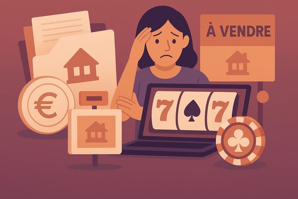 Illustration STOPJEU – perte de maison à cause de l’addiction aux jeux d’argent