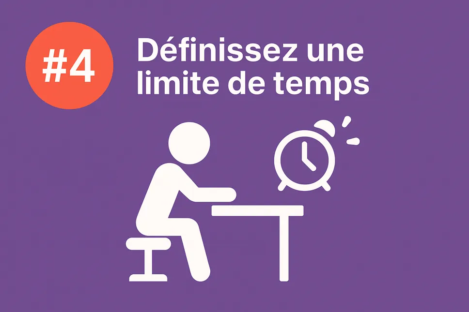 Définissez une limite de temps