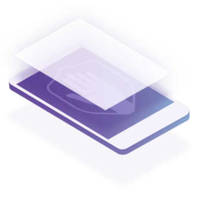 Illustration abstraite STOPJEU d'un smartphone protégé